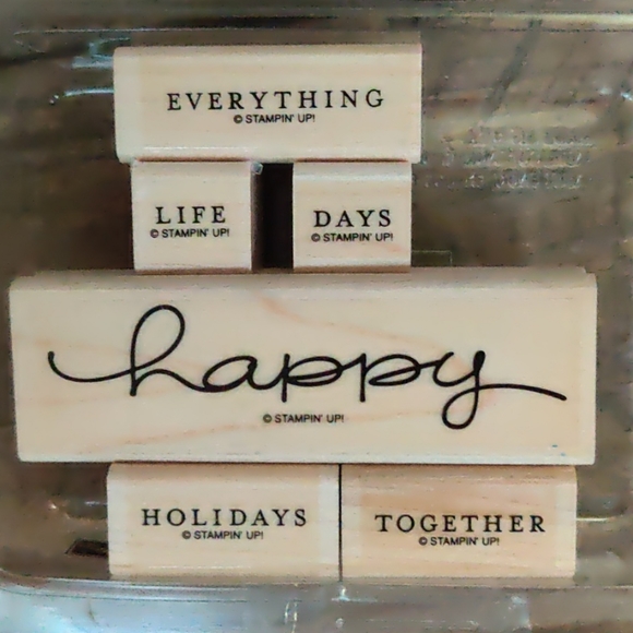 Stampin Up Set of six rubber stamps